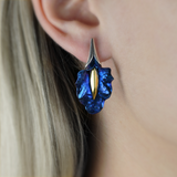 Wavy Calla Earrings - Blue