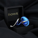 Twisted Calla Ring - Blue