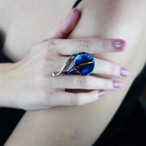 Twisted Calla Ring - Blue