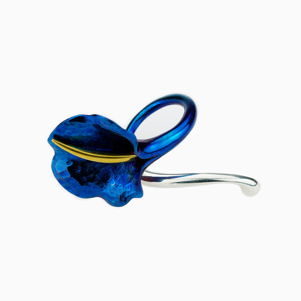 Curly Calla Ring - Blue