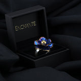 Water Lily Ring - Blue