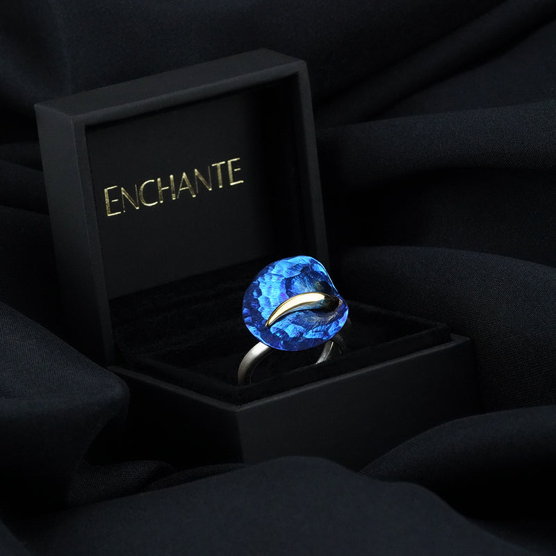 Open Calla Ring - Blue