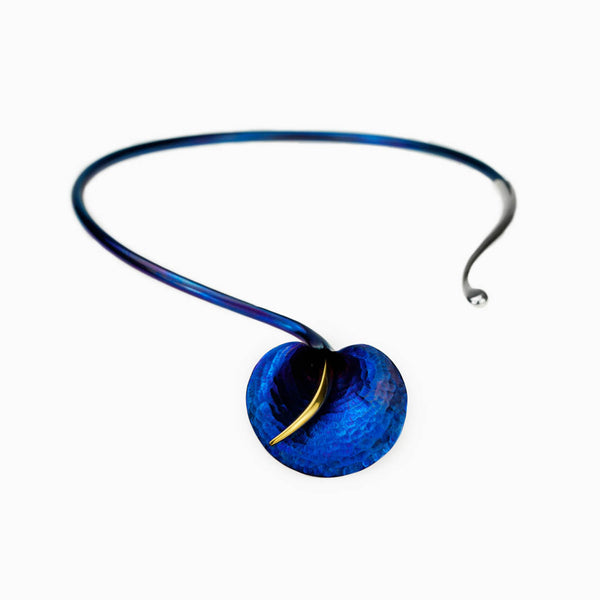 Twisted Calla Necklace - Blue