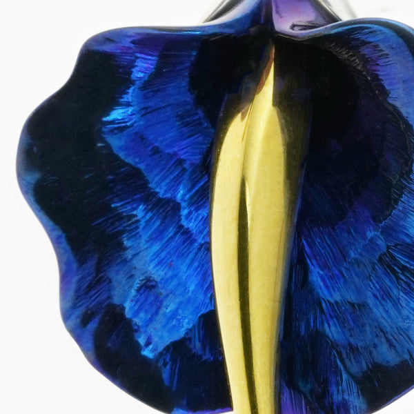 Ornate Calla Earrings - Blue
