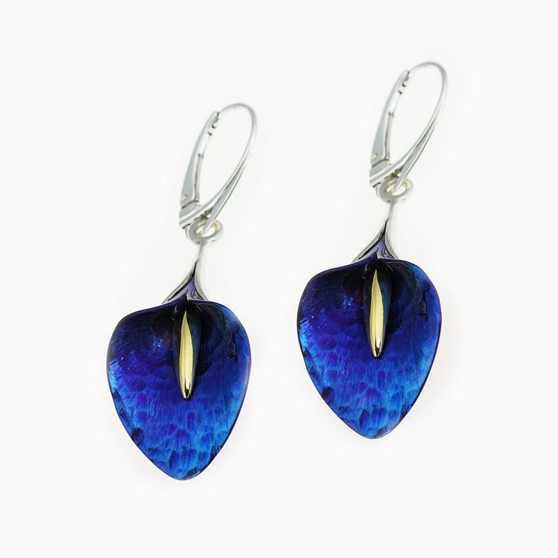 Long Calla Earrings - Blue