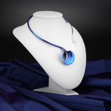 Twisted Calla Necklace - Blue