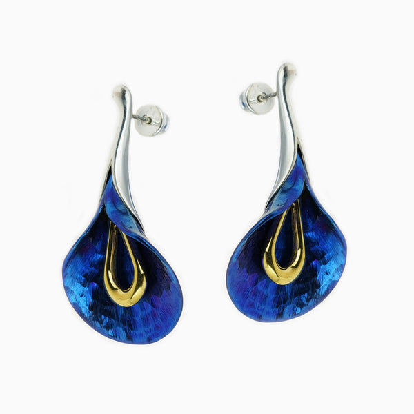 Rainy Calla Earrings - Blue