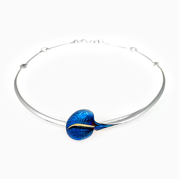 Open Calla Necklace - Blue