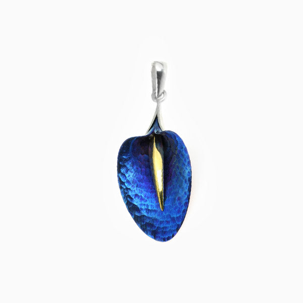 Long Calla Pendant - Blue