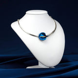 Open Calla Necklace - Blue