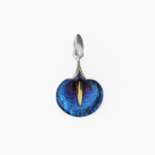 Open Calla Pendant - Blue