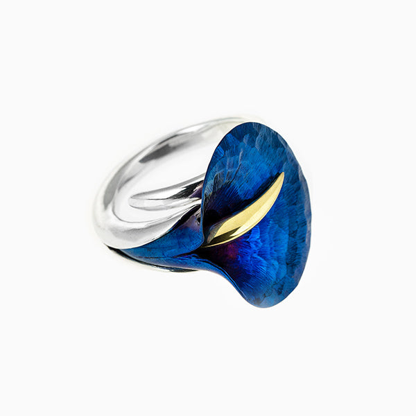 Open Calla Ring - Blue