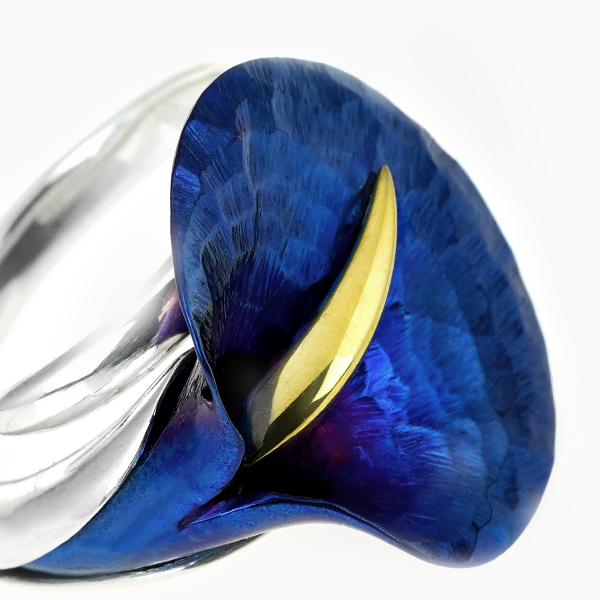 Open Calla Ring - Blue