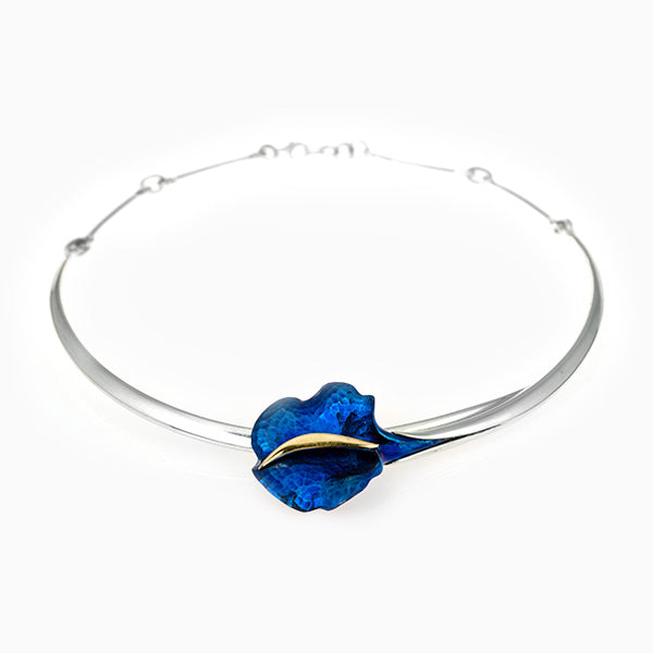 Ornate Calla Necklace - Blue
