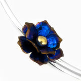 Water Lily Necklace - Blue