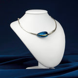 Long Calla Necklace - Blue