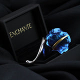 Curly Calla Ring - Blue
