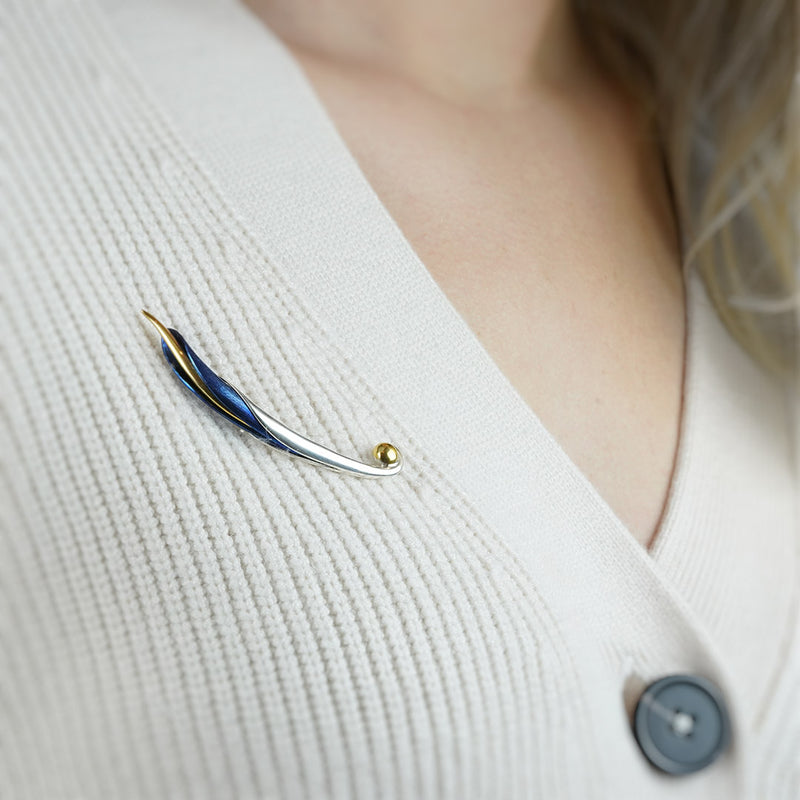 Filament Calla Brooch - Blue