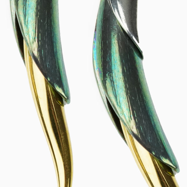 Filament Calla Earrings - Green