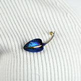 Long Calla Brooch - Blue