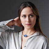 Long Calla Necklace - Blue