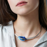 Long Calla Necklace - Blue