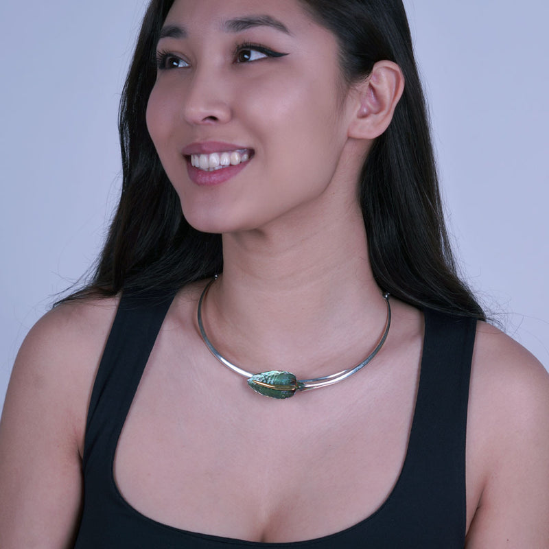 Long Calla Necklace - Green