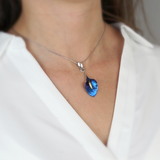 Long Calla Pendant - Blue