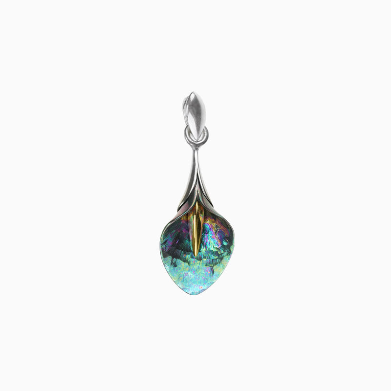 Long Calla Pendant - Green