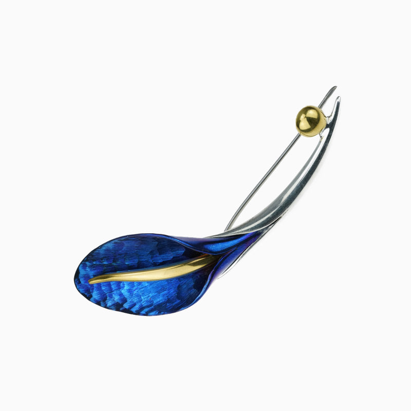 Majesty Calla Brooch - Blue