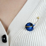 Open Calla Brooch - Blue