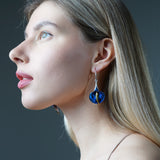 Open Calla Earrings - Blue