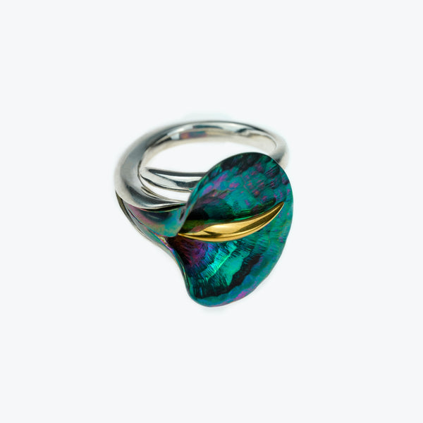 Open Calla Ring - Green