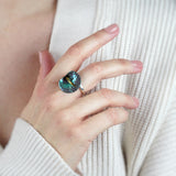 Open Calla Ring - Green