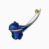 Ornate Calla Brooch - Blue