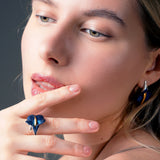 Ornate Calla Ring - Blue