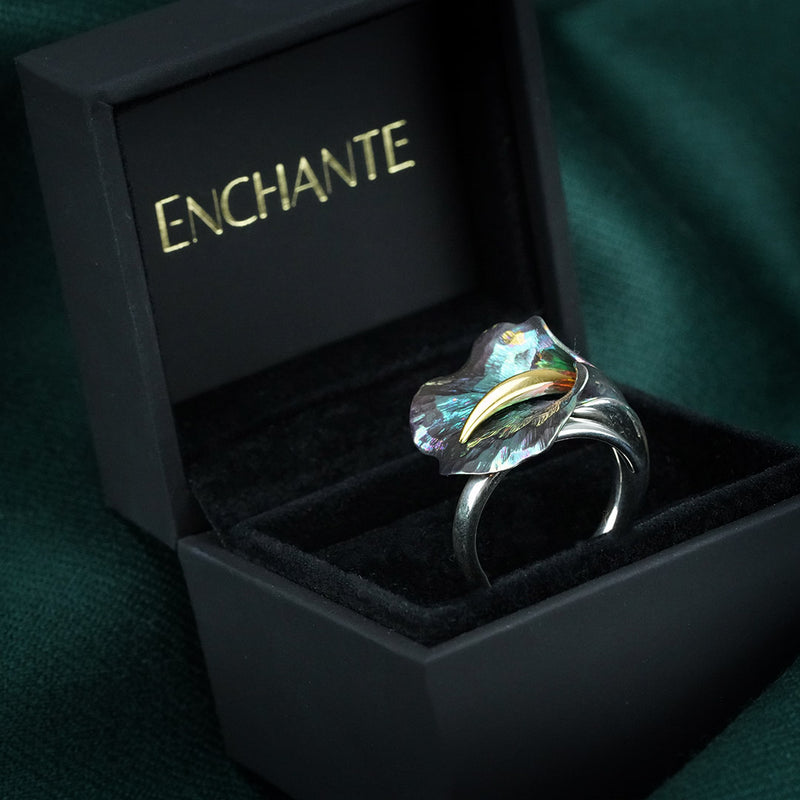 Ornate Calla Ring - Green