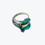 Ornate Calla Ring - Green