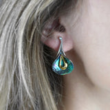 Rainy Calla Earrings - Green