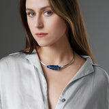 Wavy Calla Necklace - Blue