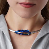 Wavy Calla Necklace - Blue